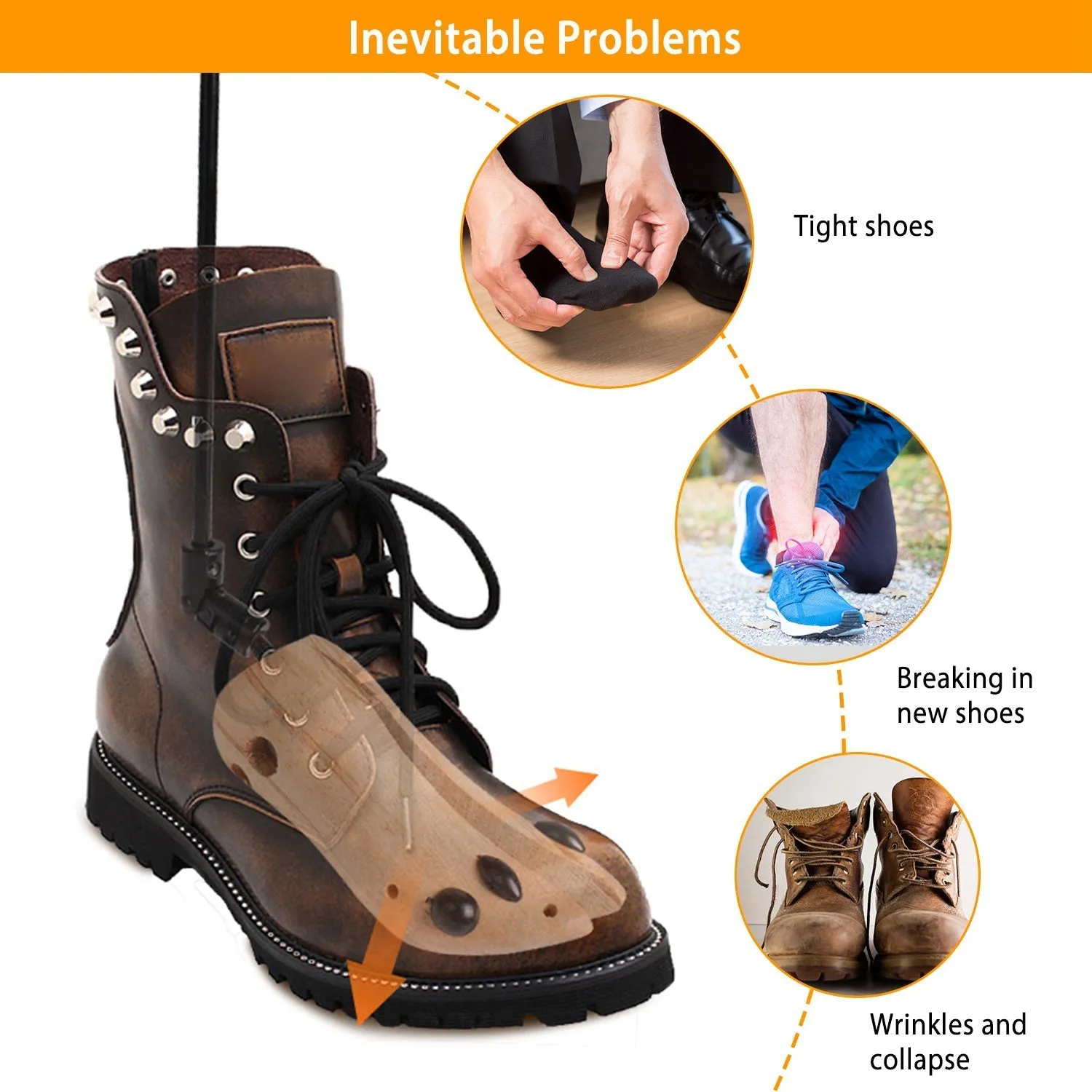 1-Pair: Adjustable Boot Stretcher