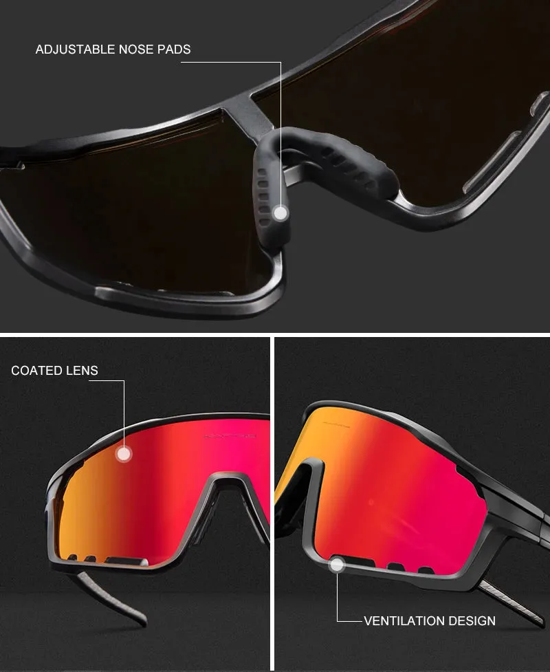 3 Lens Men Women Polarized UV400 Mountain Bike Glasses Sport Fishing Driving Running Sunglasses Road Bicycle Goggles MTB Eyewear