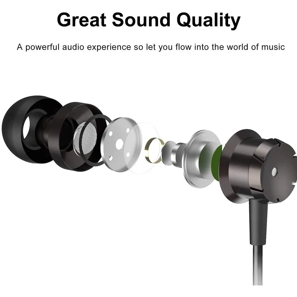 3-Pack: Noise Isolating Tangle Free In-Ear Headphones with Microphone