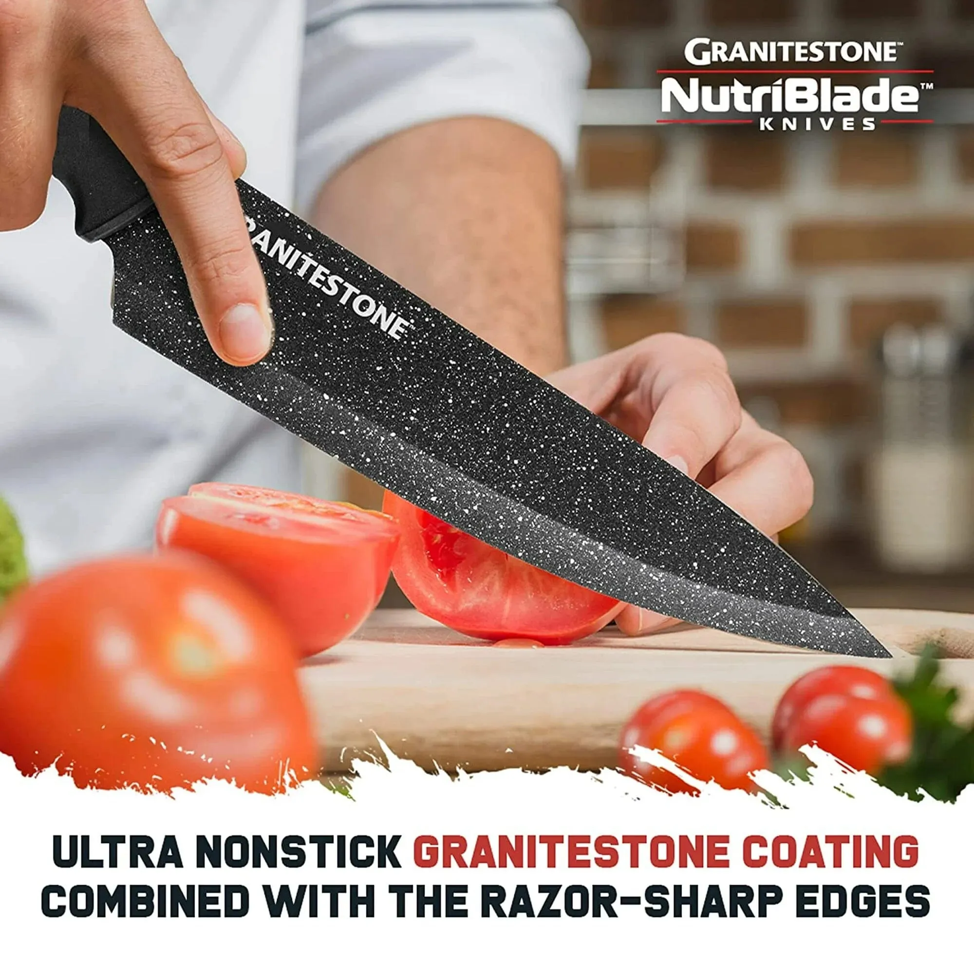 6-Piece: Granitestone Nutriblade Knives Set