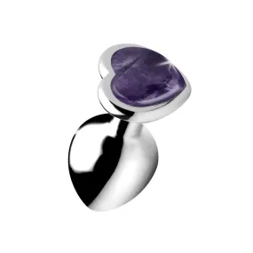 Amethyst Heart Anal Plug - Medium