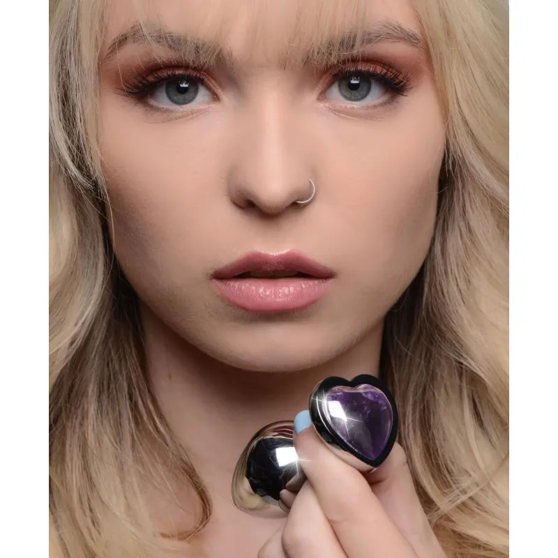 Amethyst Heart Anal Plug - Medium