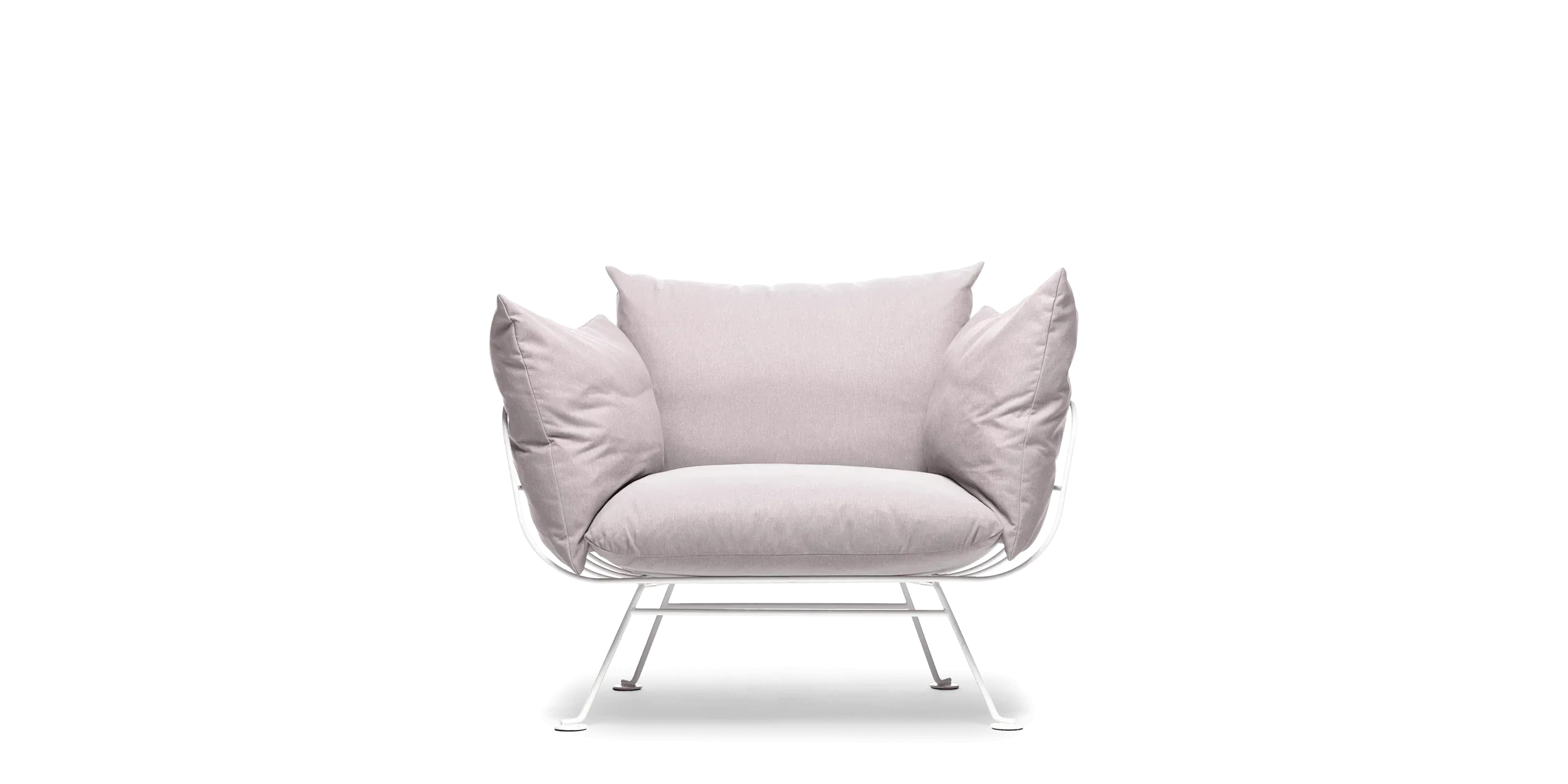 Armchair NEST white base