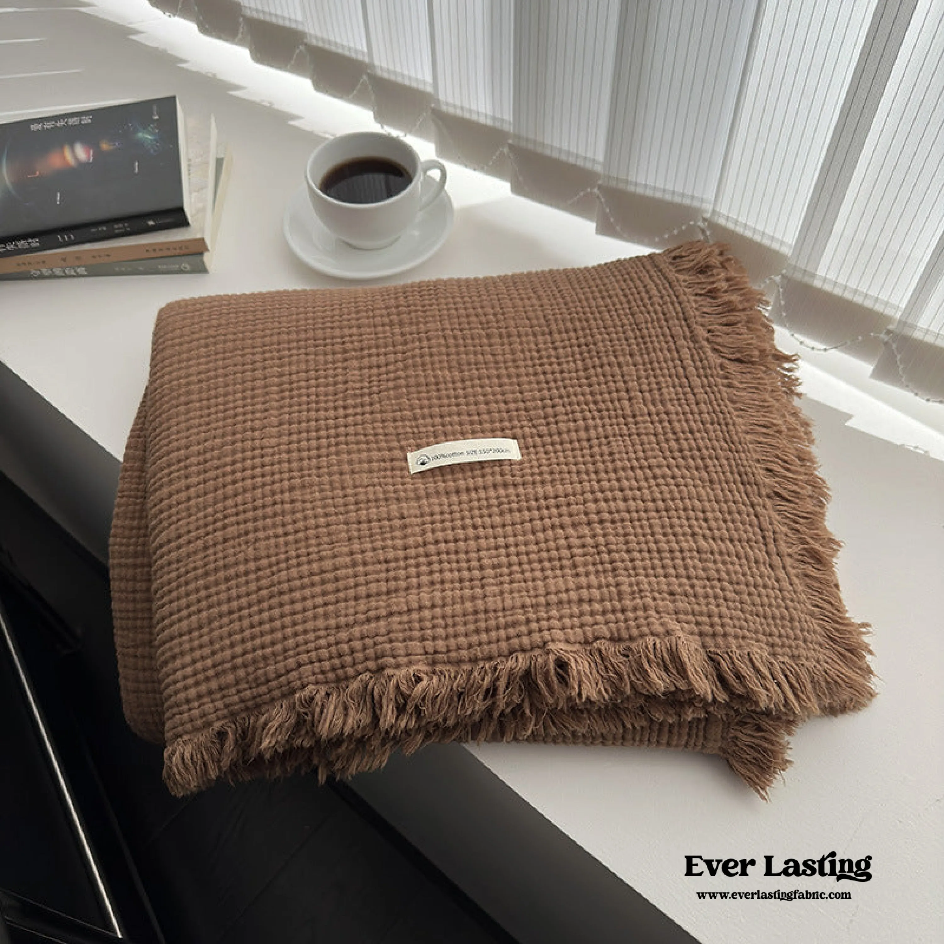 Assorted Latte Breathable Blanket / Caramel