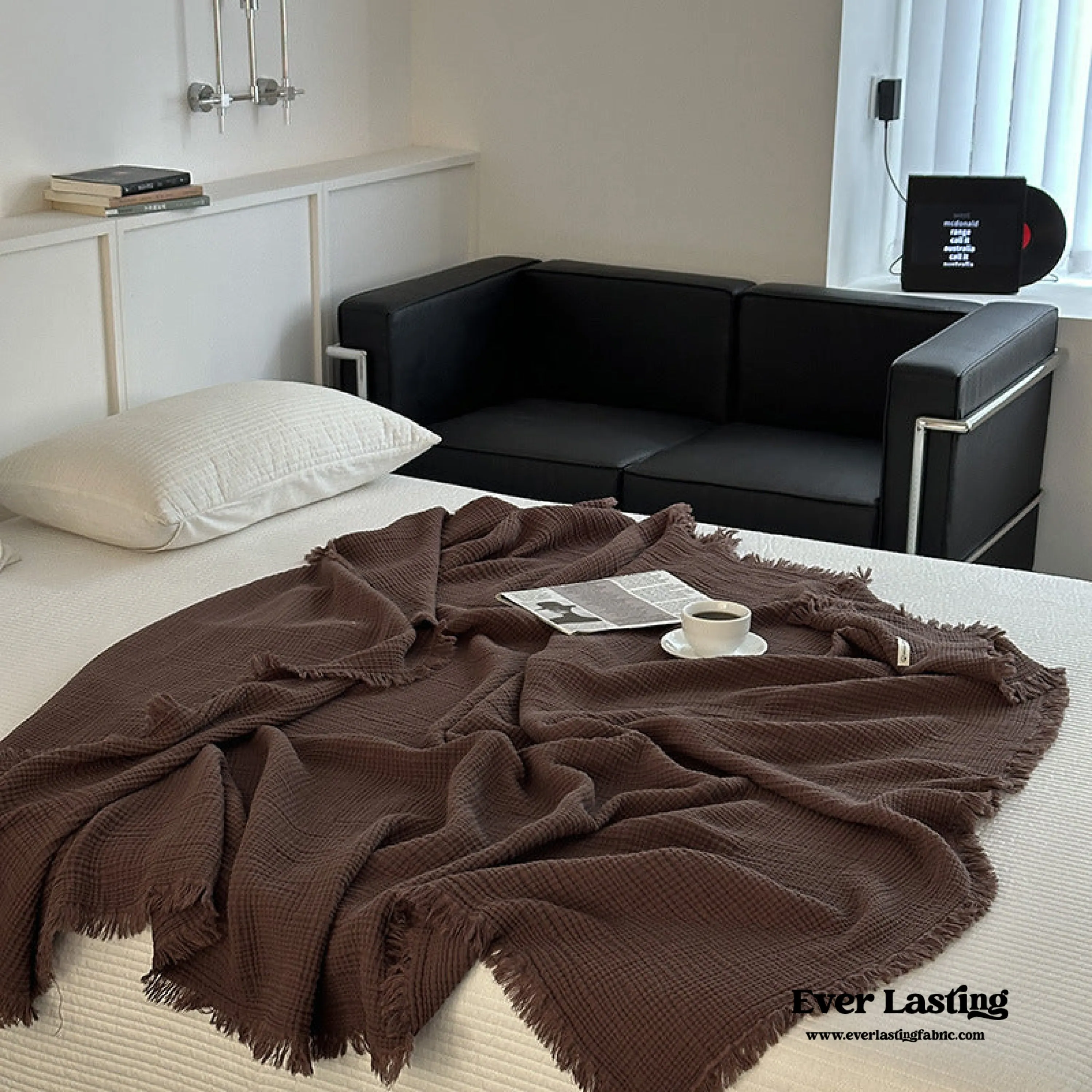 Assorted Latte Breathable Blanket / Caramel