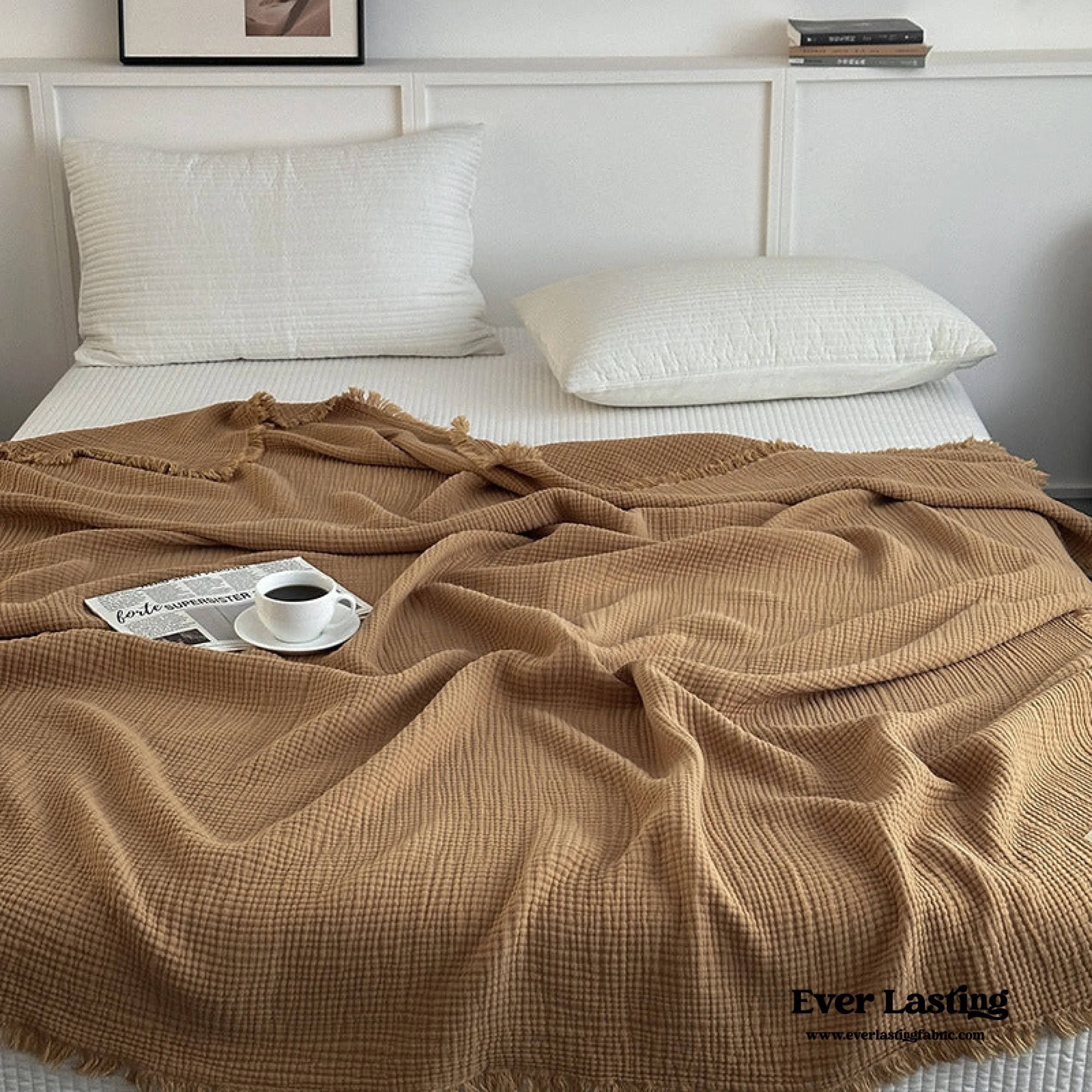 Assorted Latte Breathable Blanket / Caramel