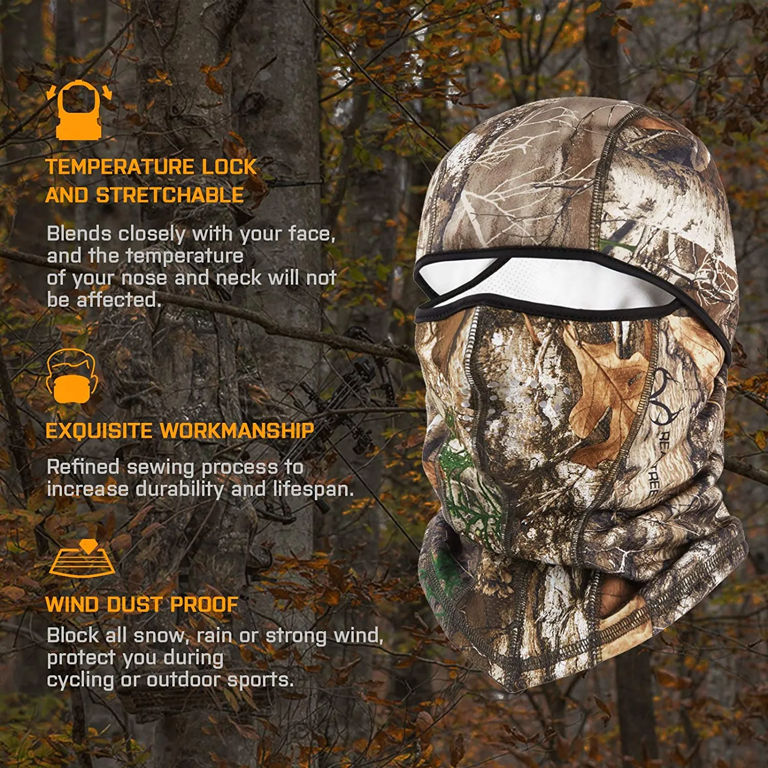 Balaclava Ski Mask Hunting Camo Face Masks Realtree Edge