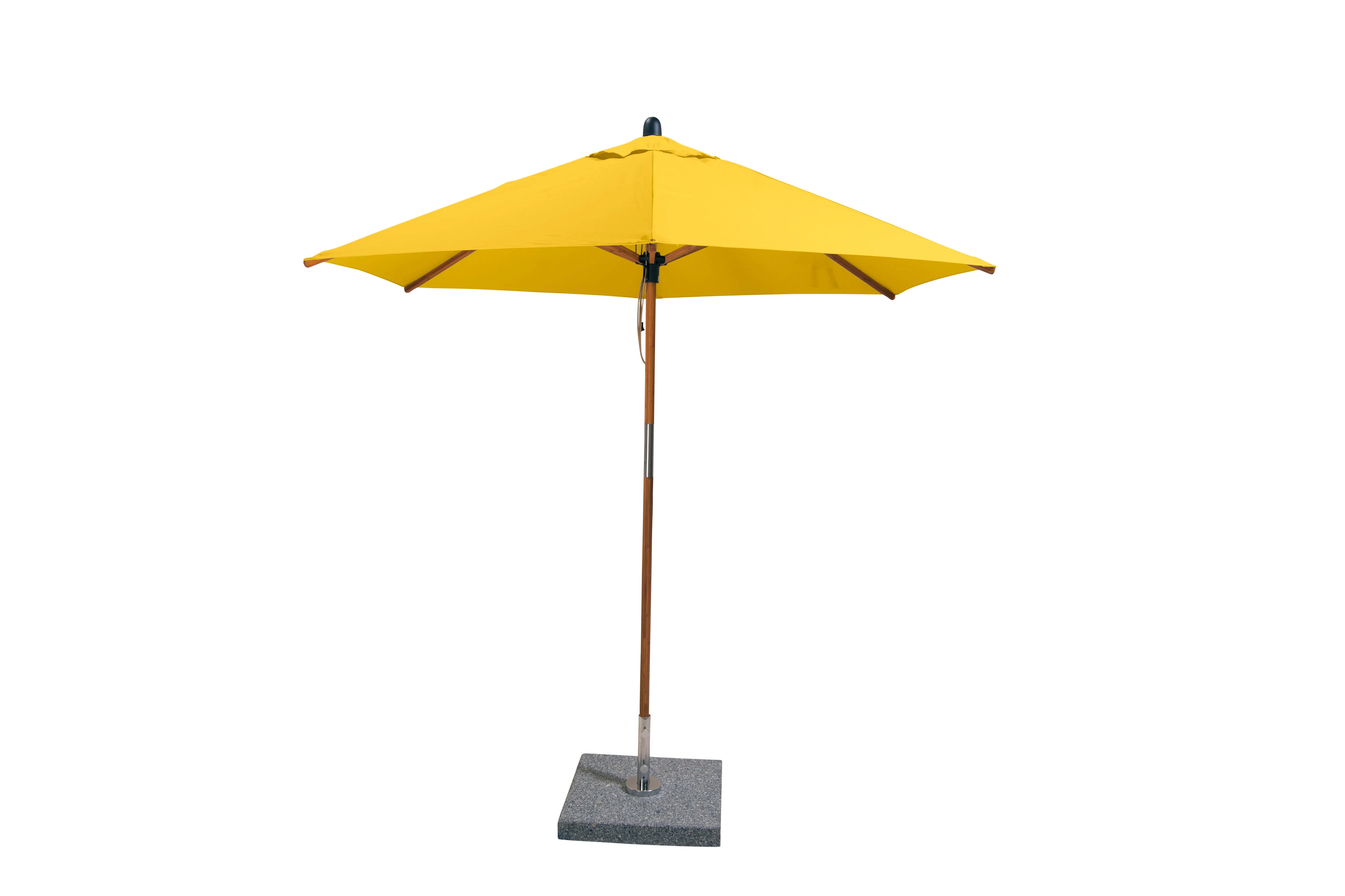 Bambrella 9' Round Sirocco Bamboo Pulley Lift No Tilt Umbrella