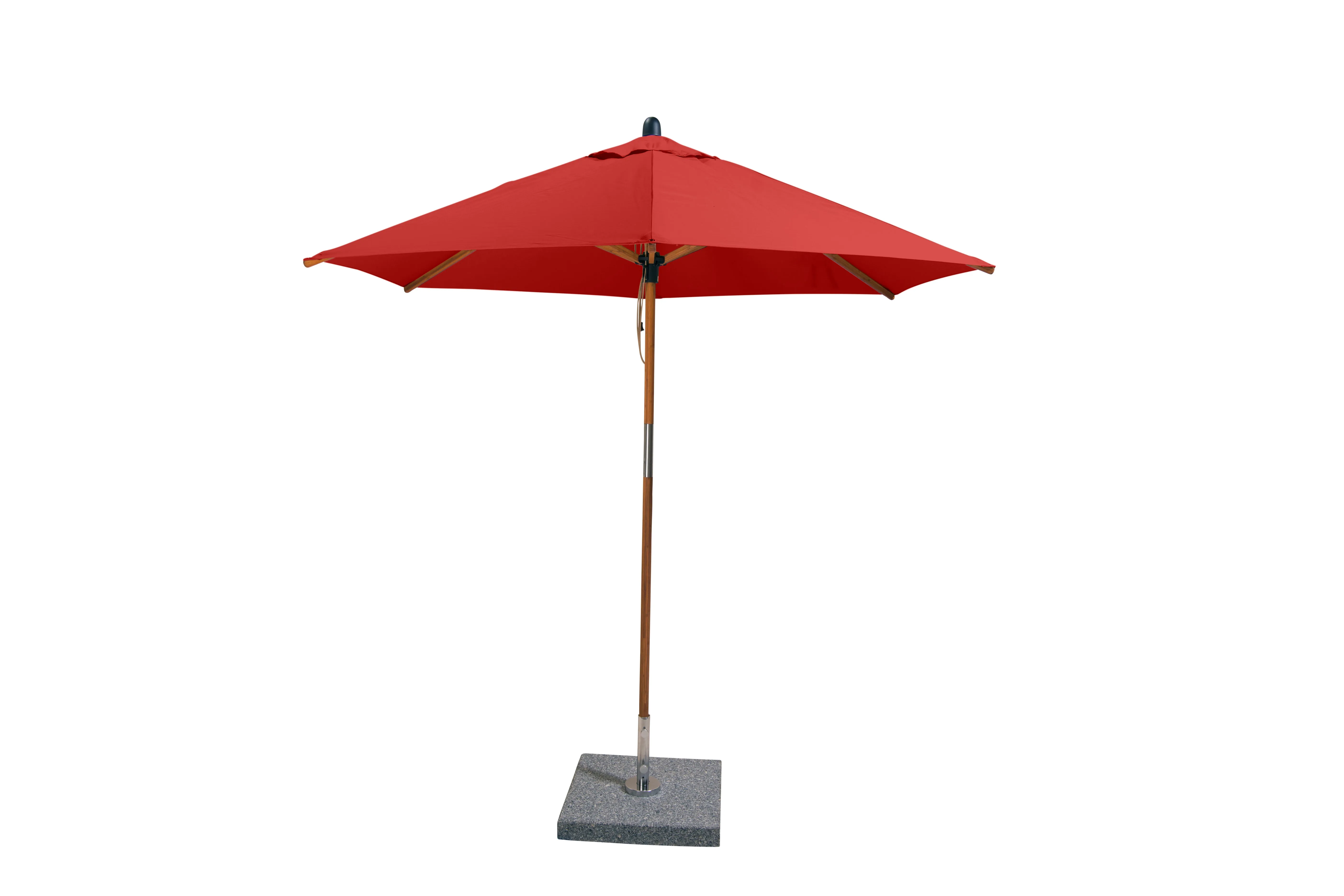 Bambrella 9' Round Sirocco Bamboo Pulley Lift No Tilt Umbrella