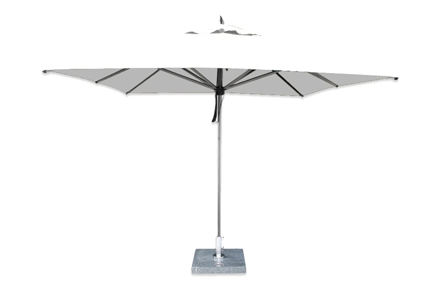 Bambrella Square Hurricane Aluminum Pulley Lift No Tilt Umbrella