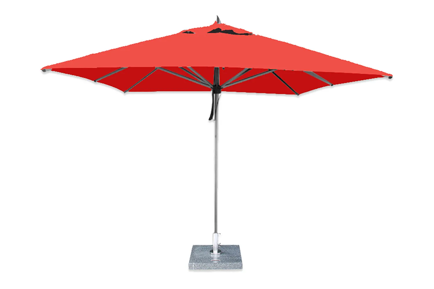 Bambrella Square Hurricane Aluminum Pulley Lift No Tilt Umbrella