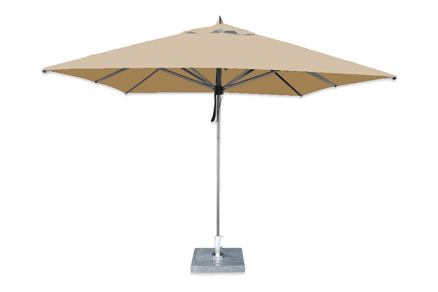 Bambrella Square Hurricane Aluminum Pulley Lift No Tilt Umbrella