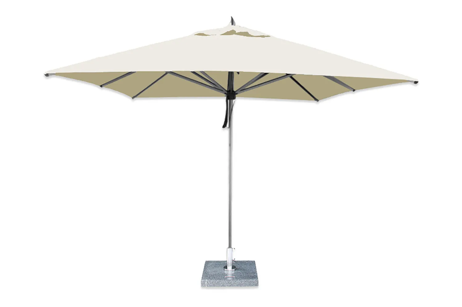 Bambrella Square Hurricane Aluminum Pulley Lift No Tilt Umbrella