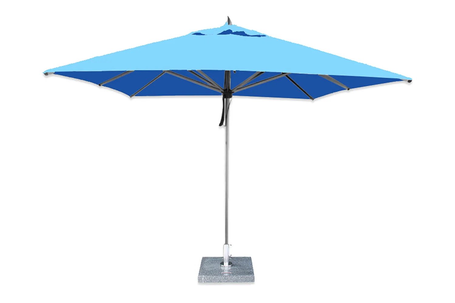 Bambrella Square Hurricane Aluminum Pulley Lift No Tilt Umbrella