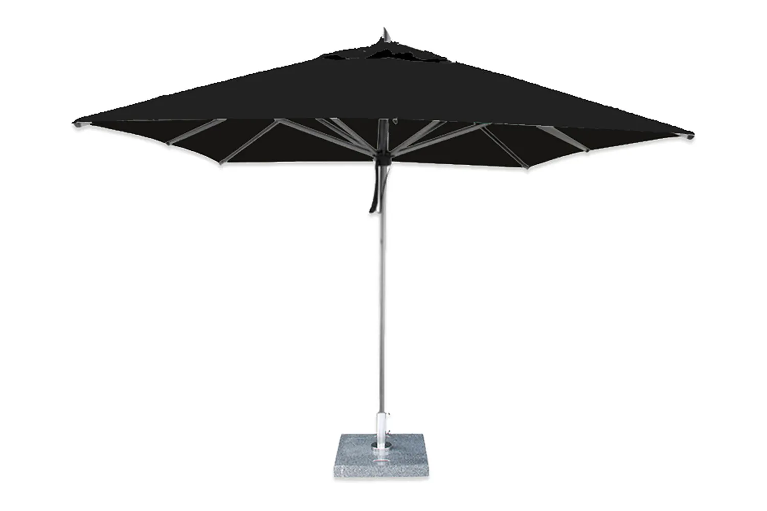 Bambrella Square Hurricane Aluminum Pulley Lift No Tilt Umbrella