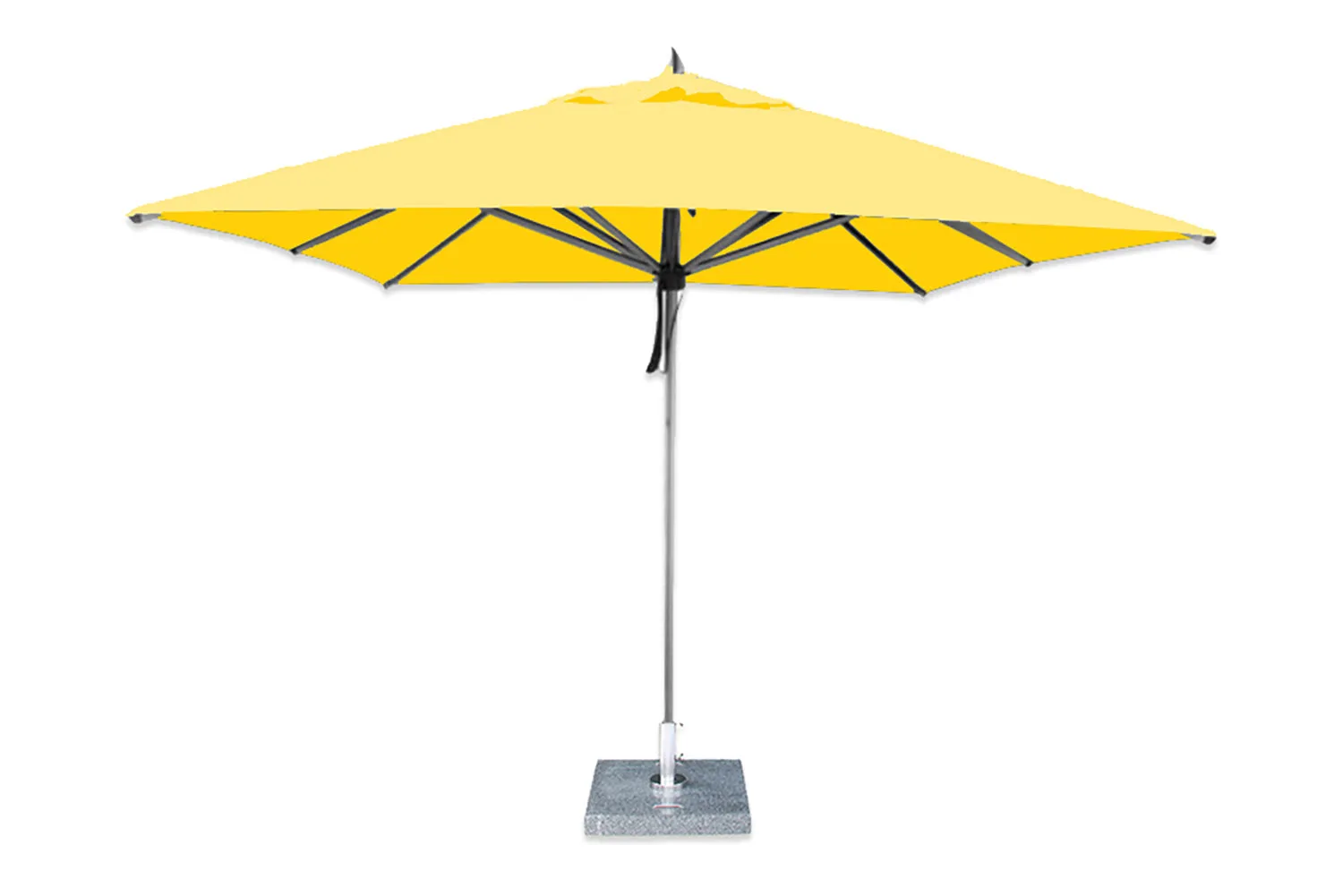 Bambrella Square Hurricane Aluminum Pulley Lift No Tilt Umbrella