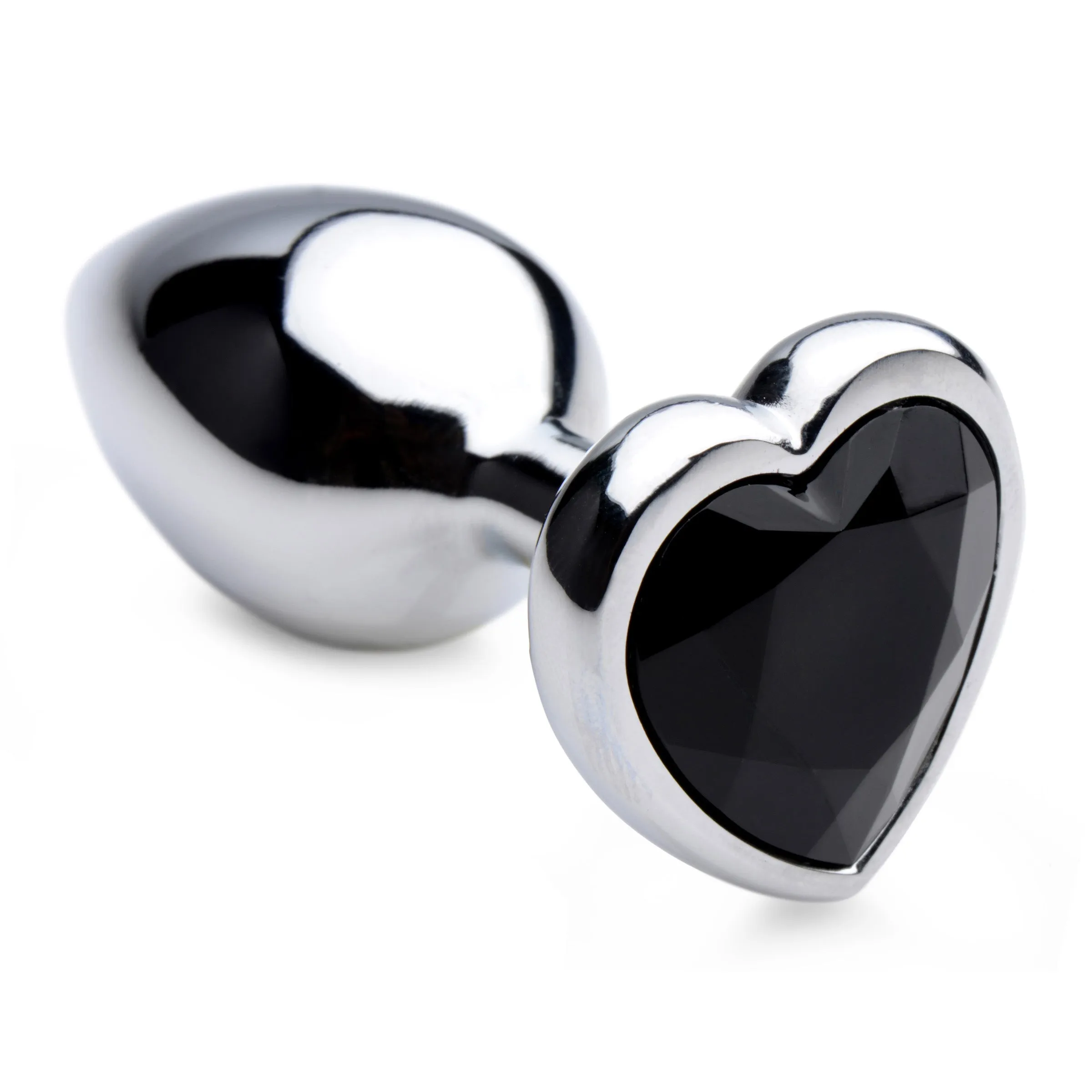 Black Heart Gem Anal Plug - Small