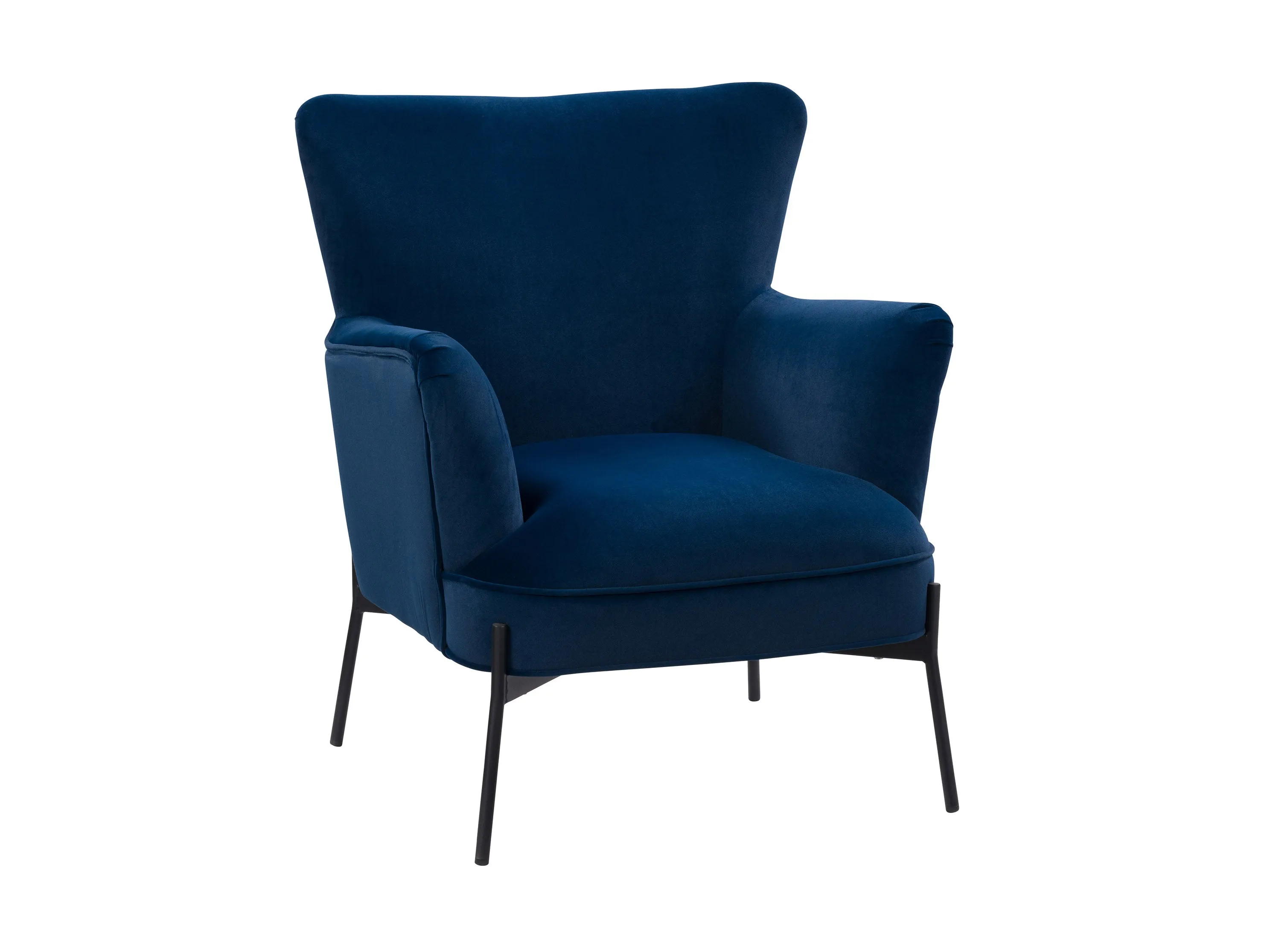 Blue Modern Wingback Chair