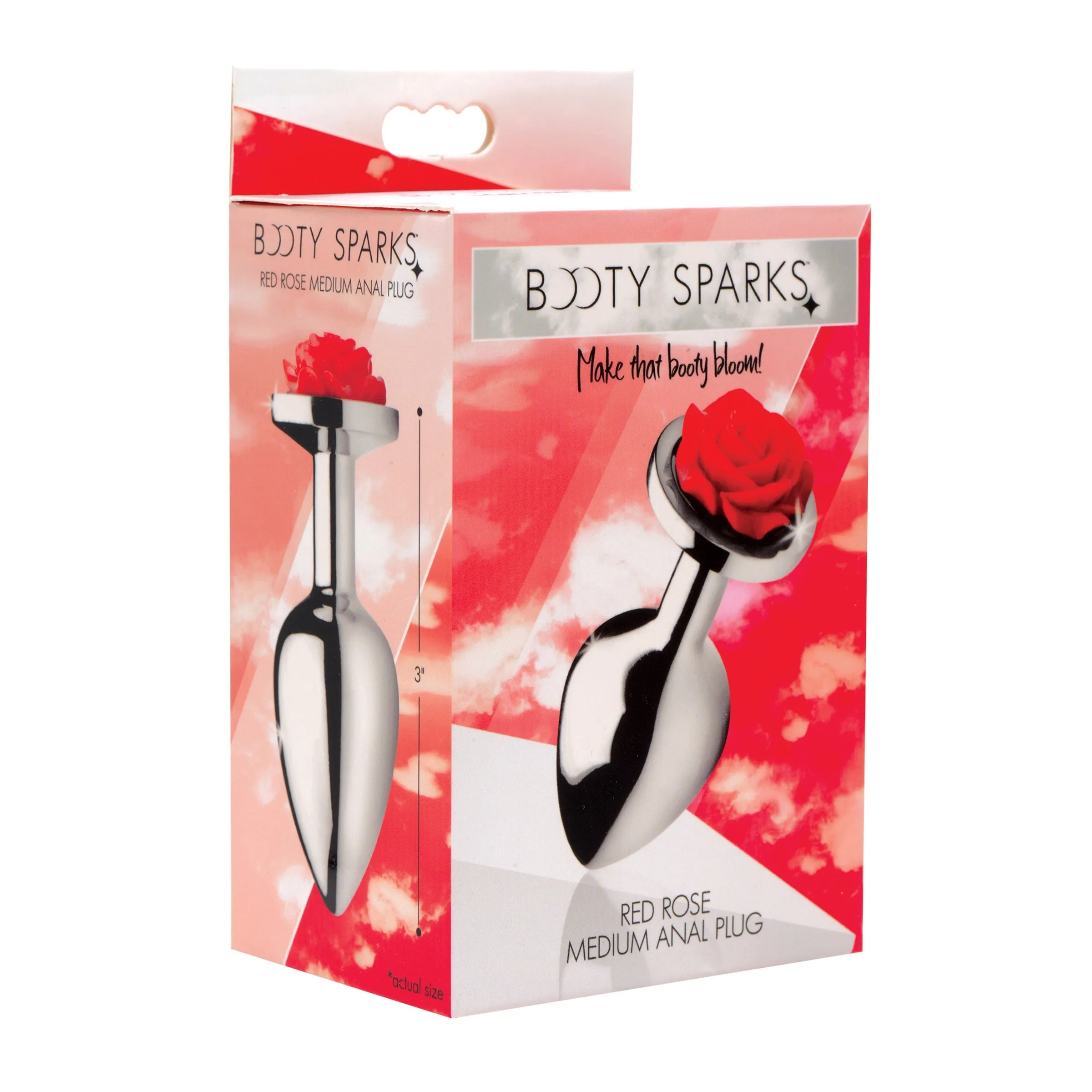 Booty Sparks Red Rose Anal Plug - Small