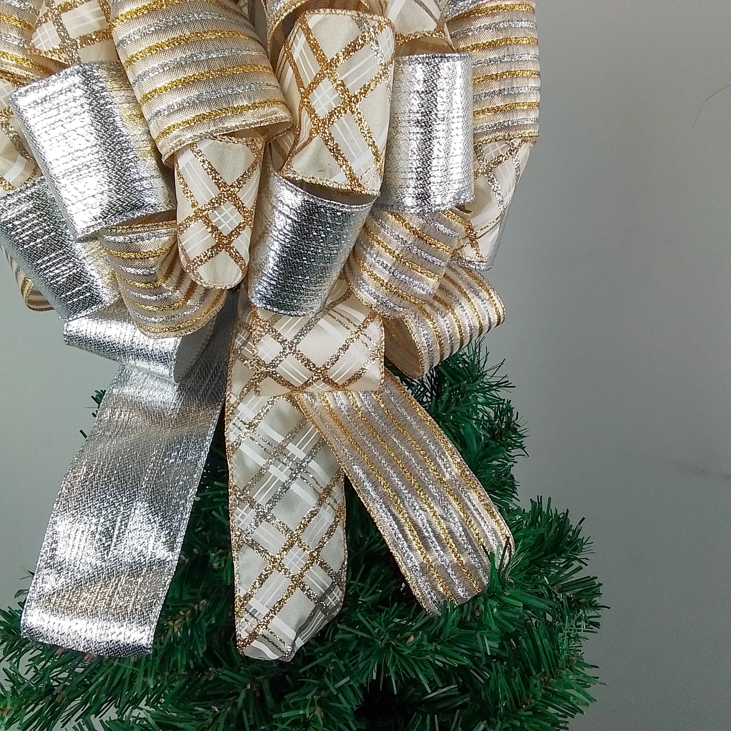 Bows for Christmas Trees | Gold and Silver Bow | Tree Bow