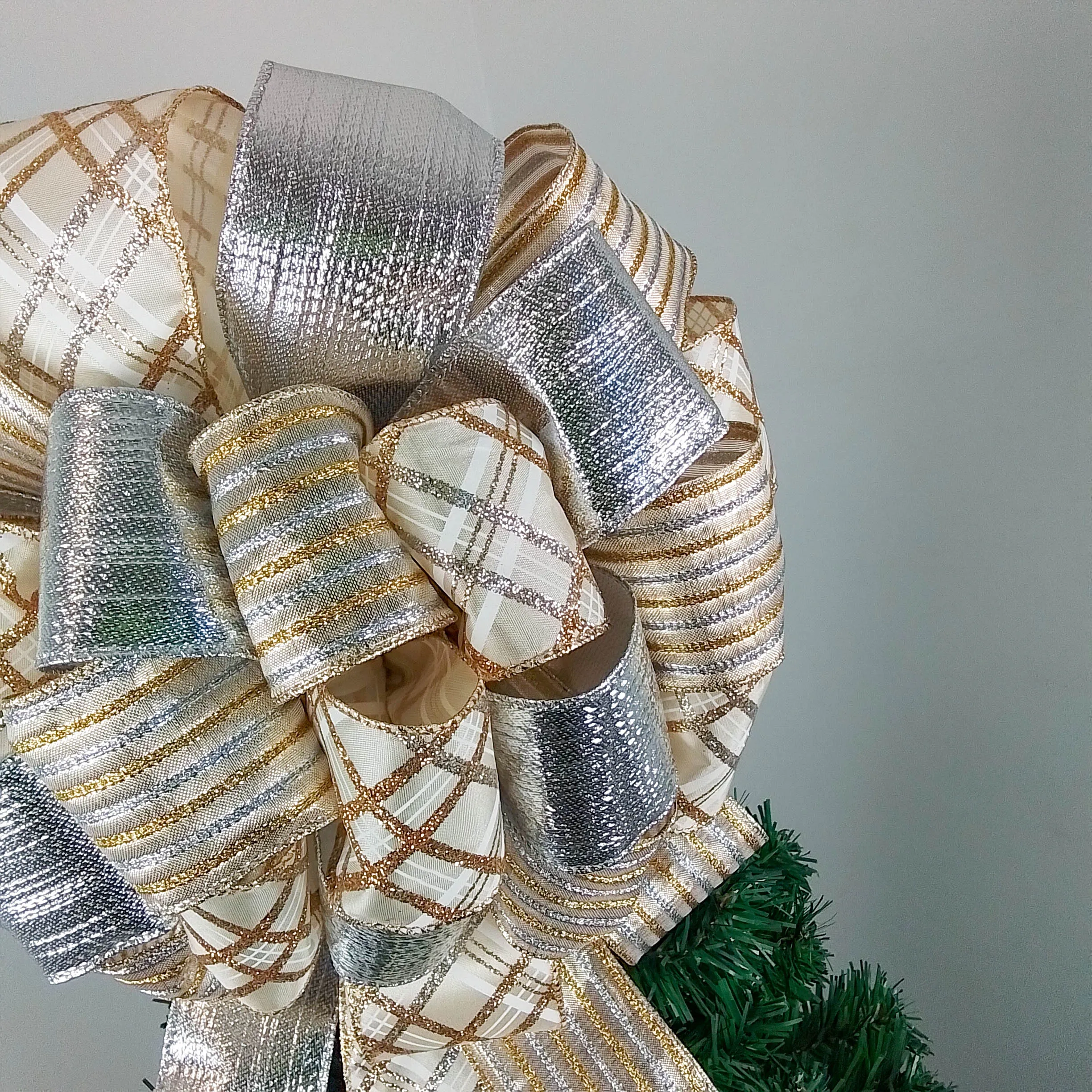 Bows for Christmas Trees | Gold and Silver Bow | Tree Bow