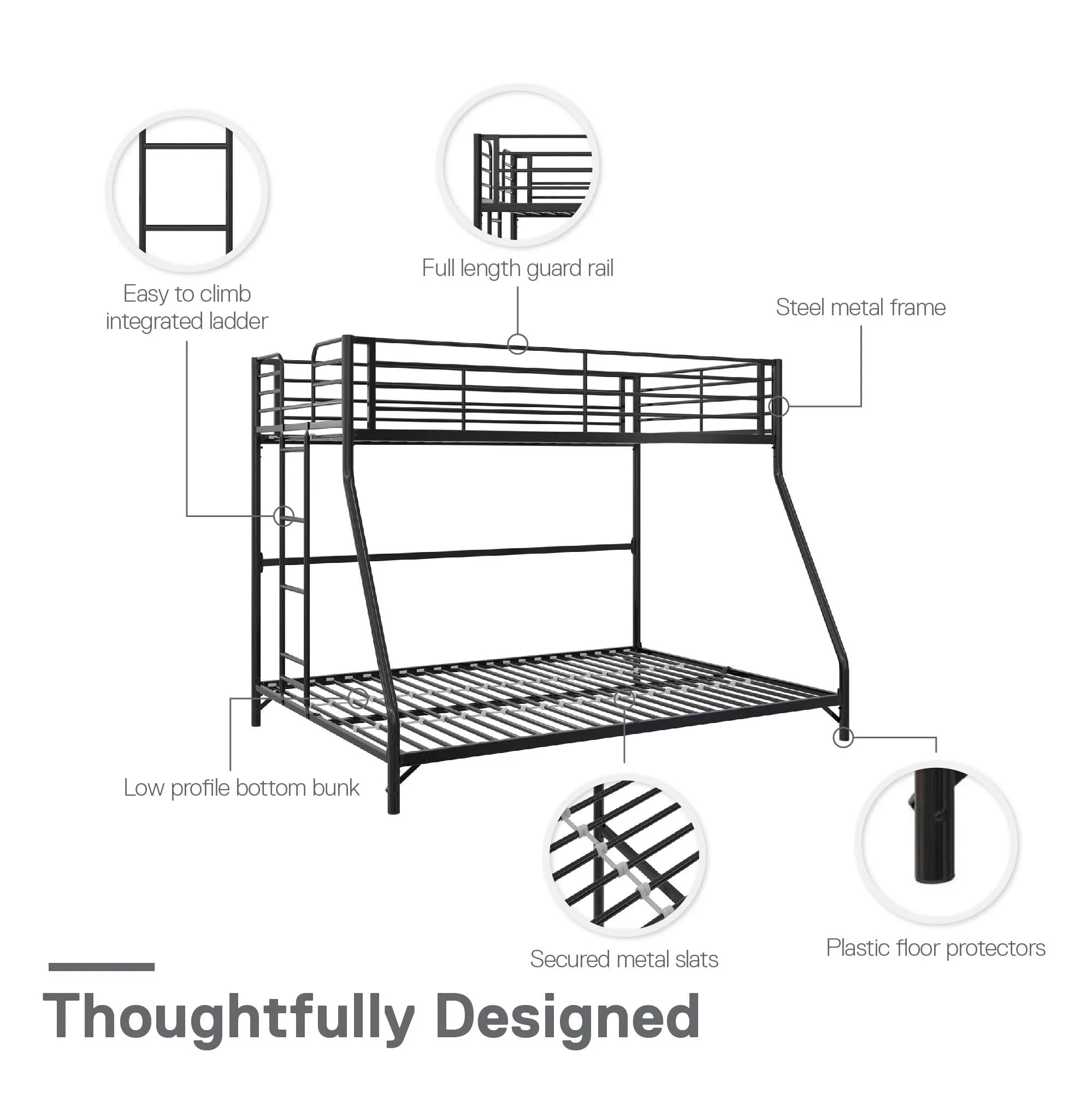 BrEZ Build Daven Easy Assembly Bunk Bed