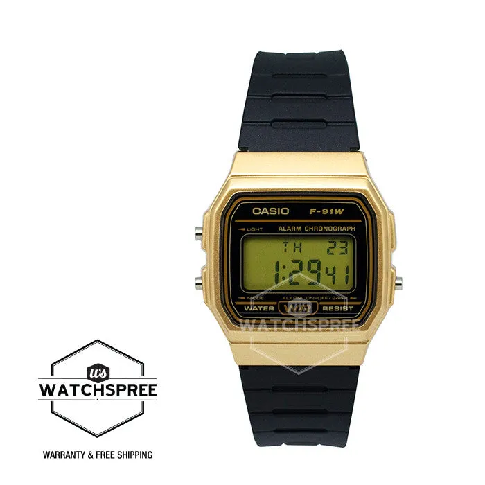 Casio Standard Digital Black Resin Band Watch F91WM-9A