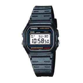 Casio Standard Digital Black Resin Strap Watch W59-1V