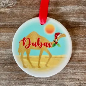 Ceramic Dubai / Abu Dhabi Camel Desert Tree Decoration