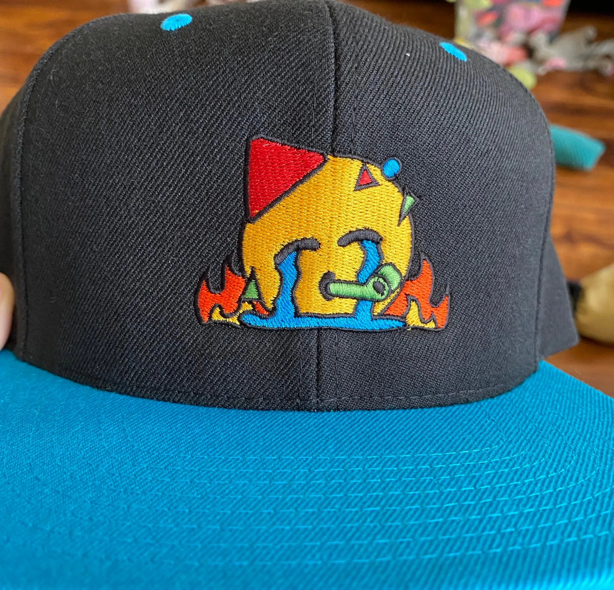 Chaotic Party Emoji Embroidered Snapback