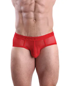 Cocksox Mesh Contour Pouch Sports Brief Fiery Red