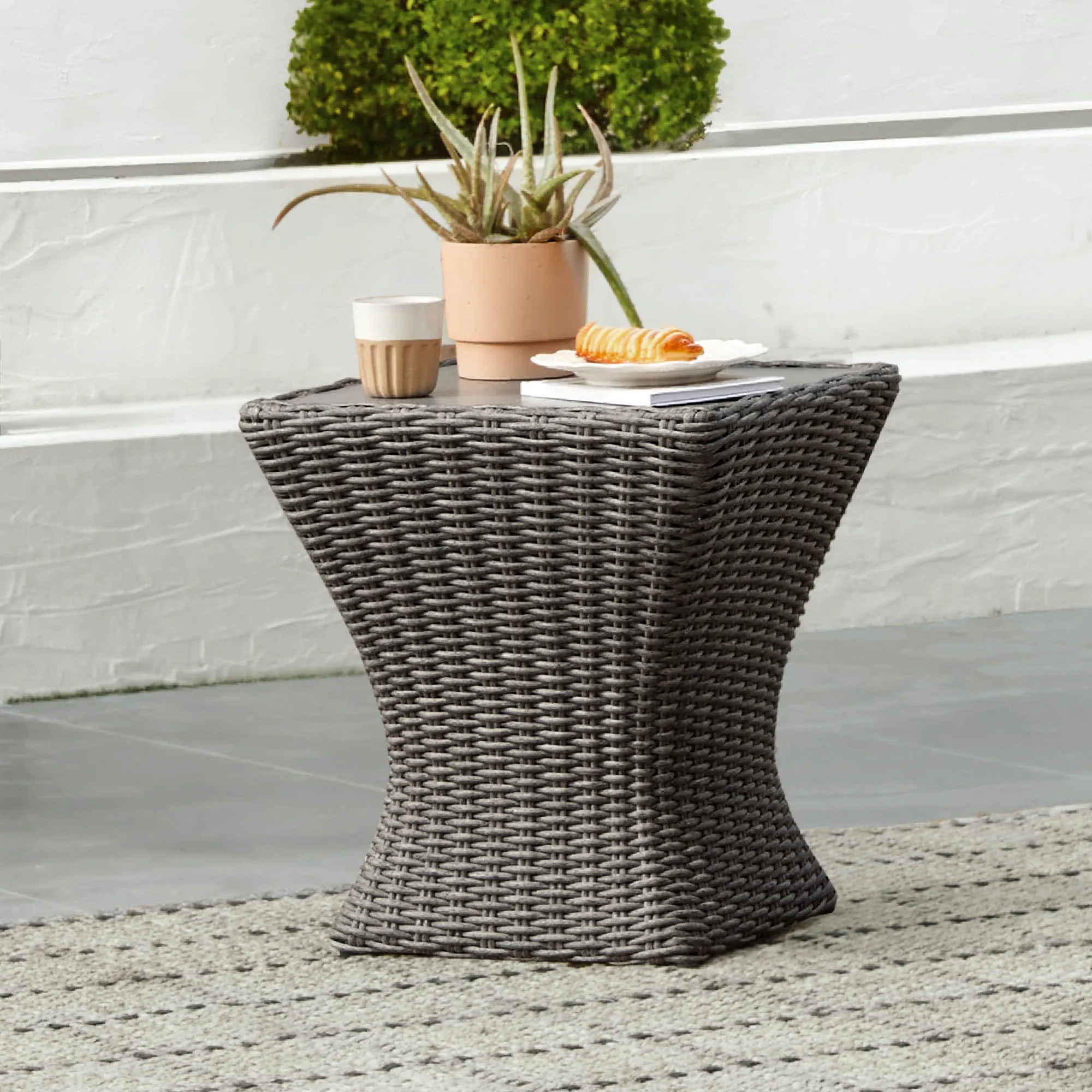 Elara Rattan Outdoor Side Table