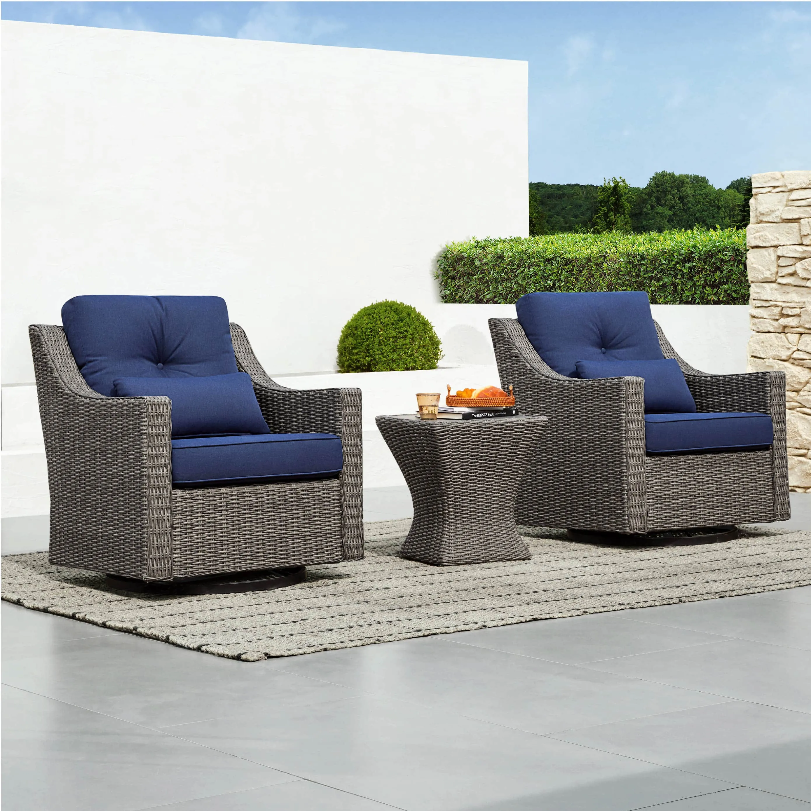 Elara Rattan Outdoor Side Table