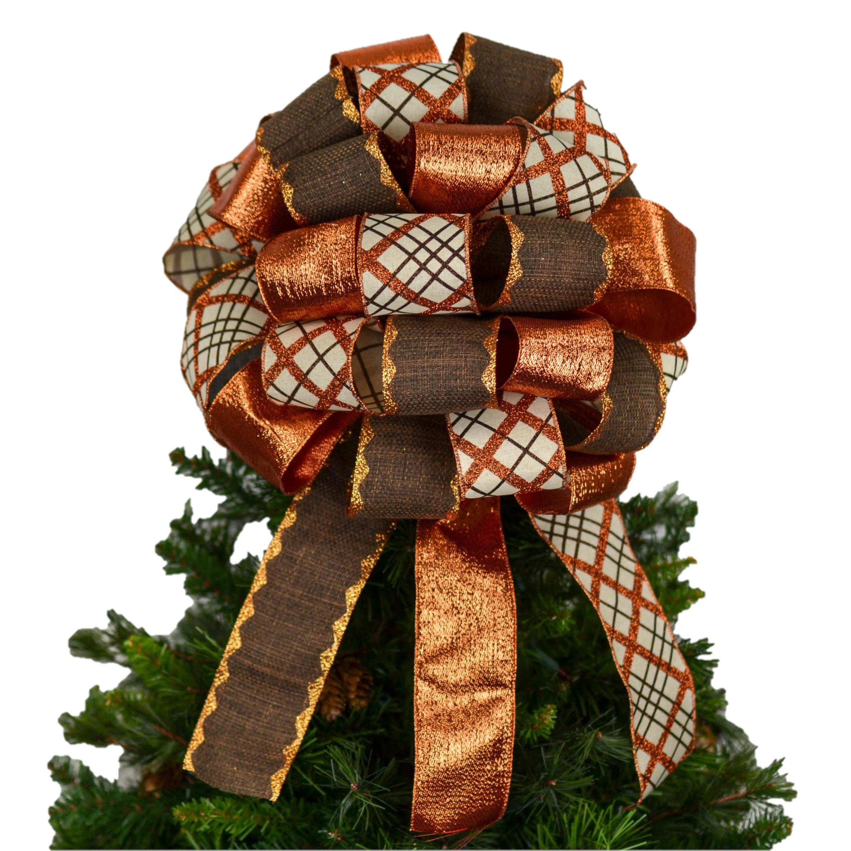 Fall Thanksgiving Bow - Lantern Topper Bow - Present Bow