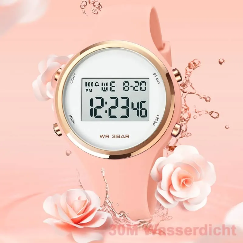 Findtime Outdoor Sport Watches for Women Alarm Clock Waterproof LED Digital Watch