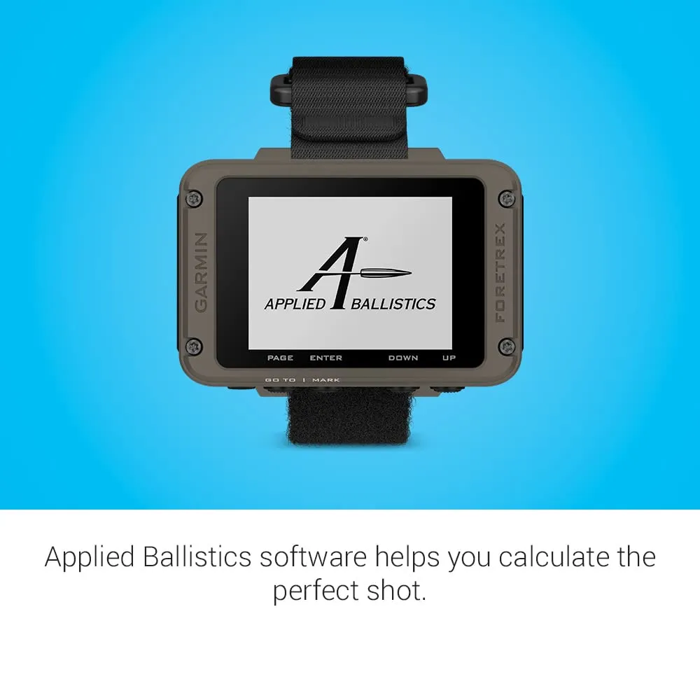 Garmin Foretrex 901, Ballistics Edition, Wrist-Mounted GPS Navigators, Upgraded Multi-Band GNSS, Longer Battery Life