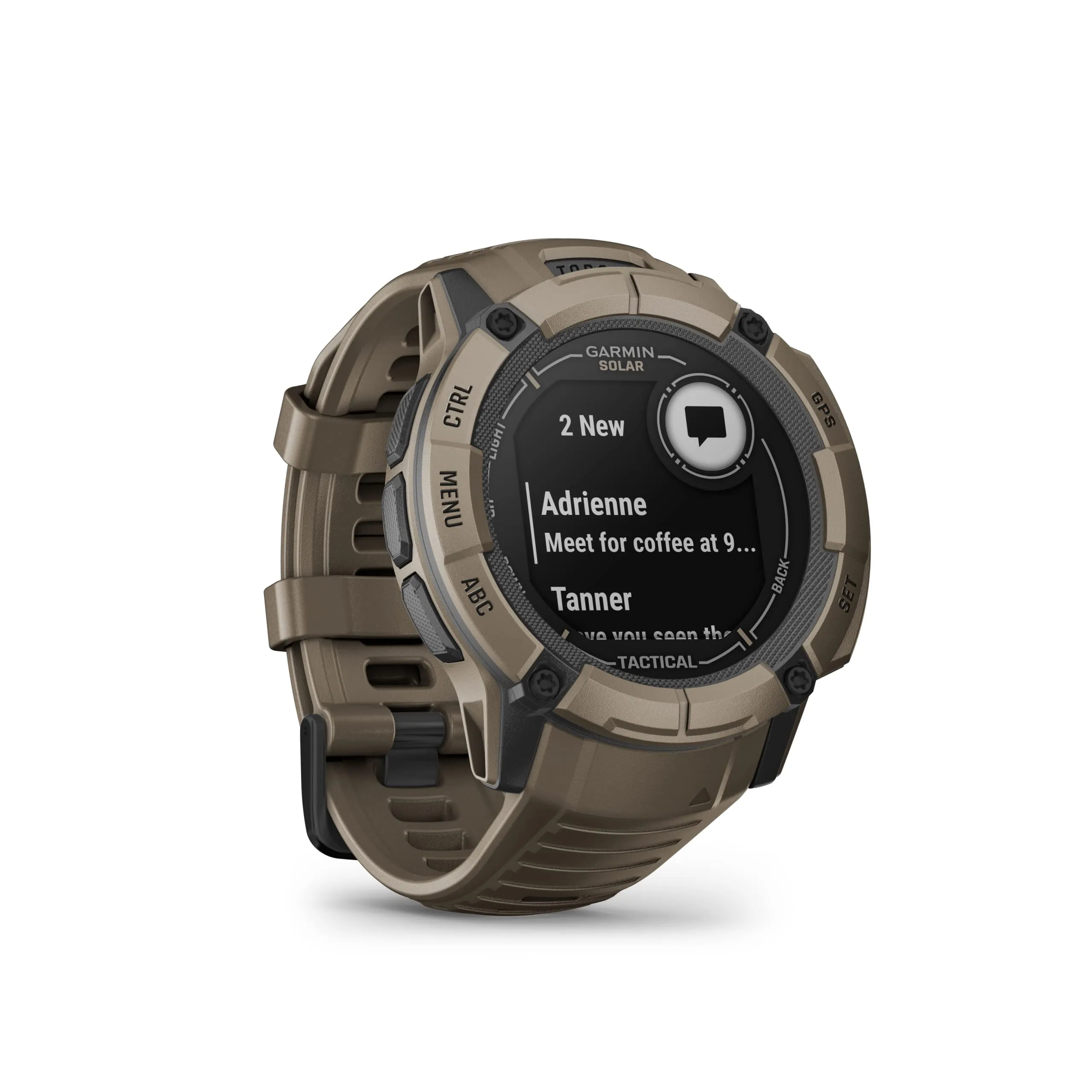 Garmin Instinct 2X Solar - Tactical Edition, Rugged GPS Smartwatch, (Coyote Tan0