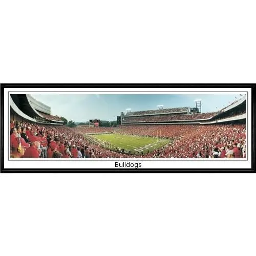 Georgia Bulldogs Bulldogs"  - 13.5"x39" Standard Black Frame"