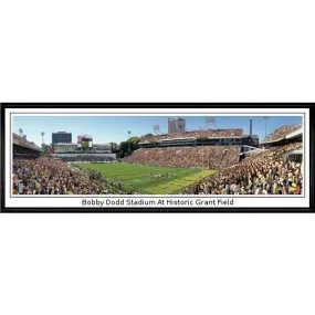 Georgia Tech Yellowjackets Bobby Dodd Stadium At Historic Grant Field"  - 13.5"x39" Std Black Frame"