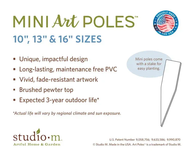 Homespun Family Christmas 13" Mini Art Pole