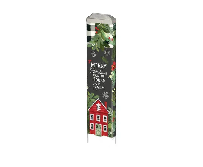 Homespun Family Christmas 13" Mini Art Pole