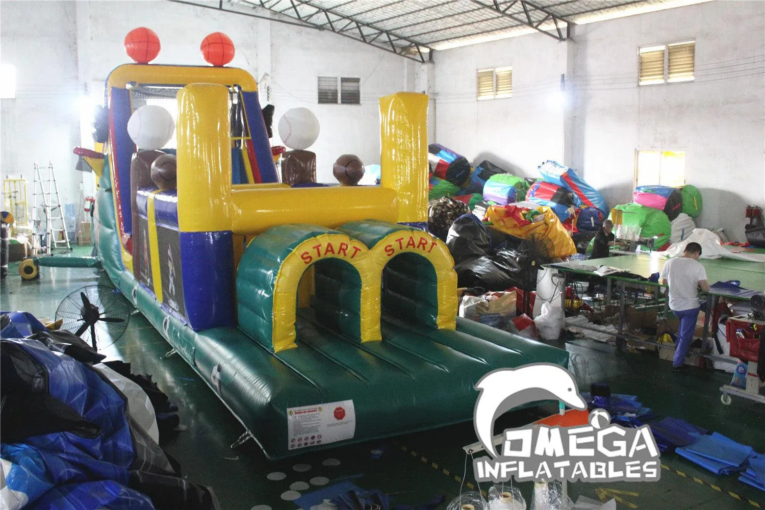 Inflatable Sports Obstacle Course Castle