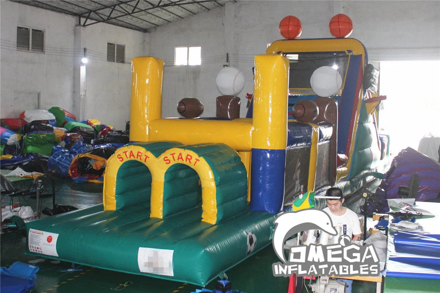 Inflatable Sports Obstacle Course Castle