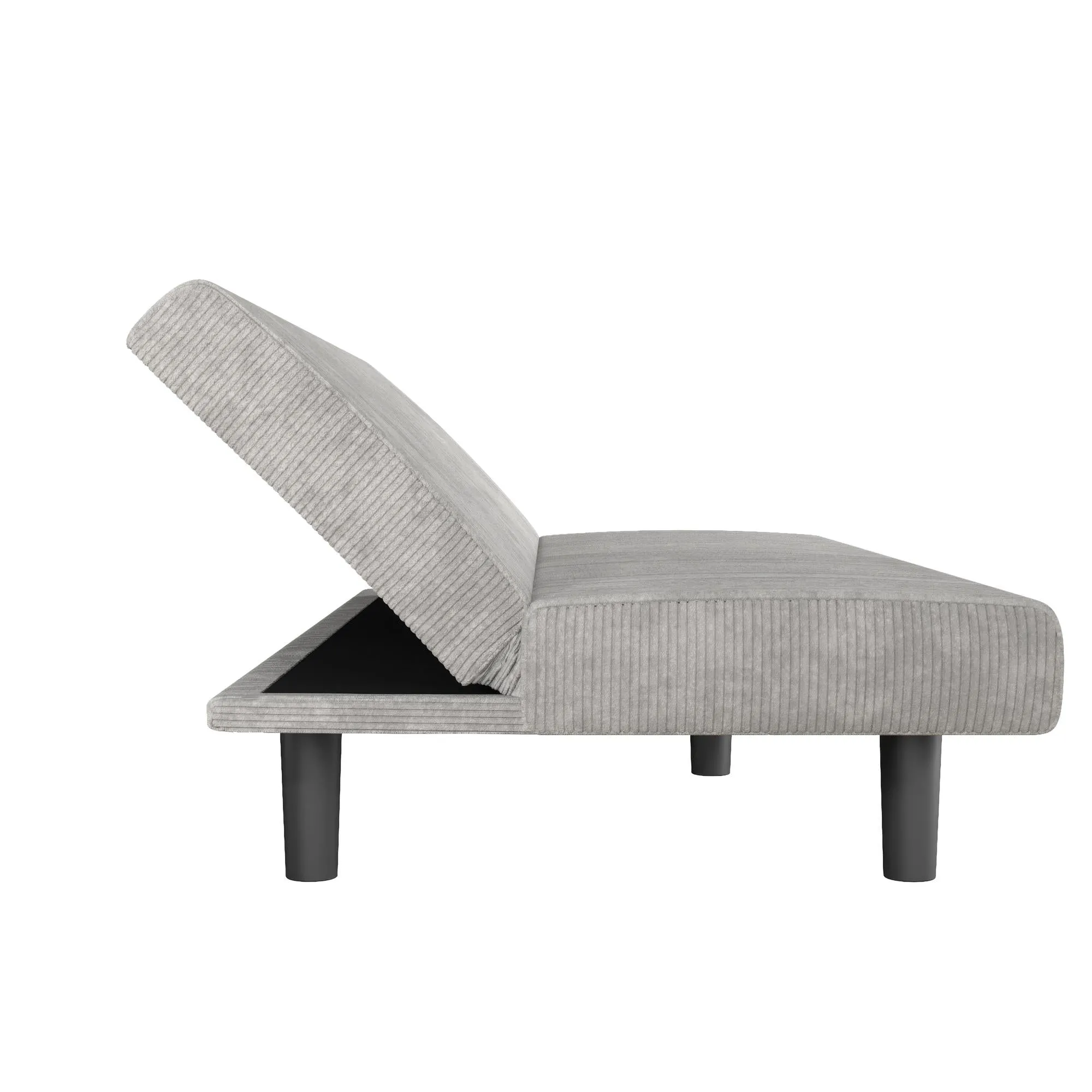 Kelra Armless Mid-Century Futon Sofa Bed