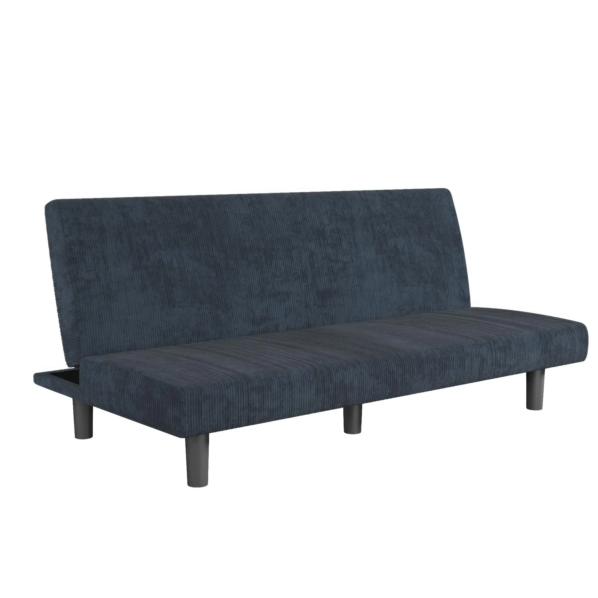 Kelra Armless Mid-Century Futon Sofa Bed