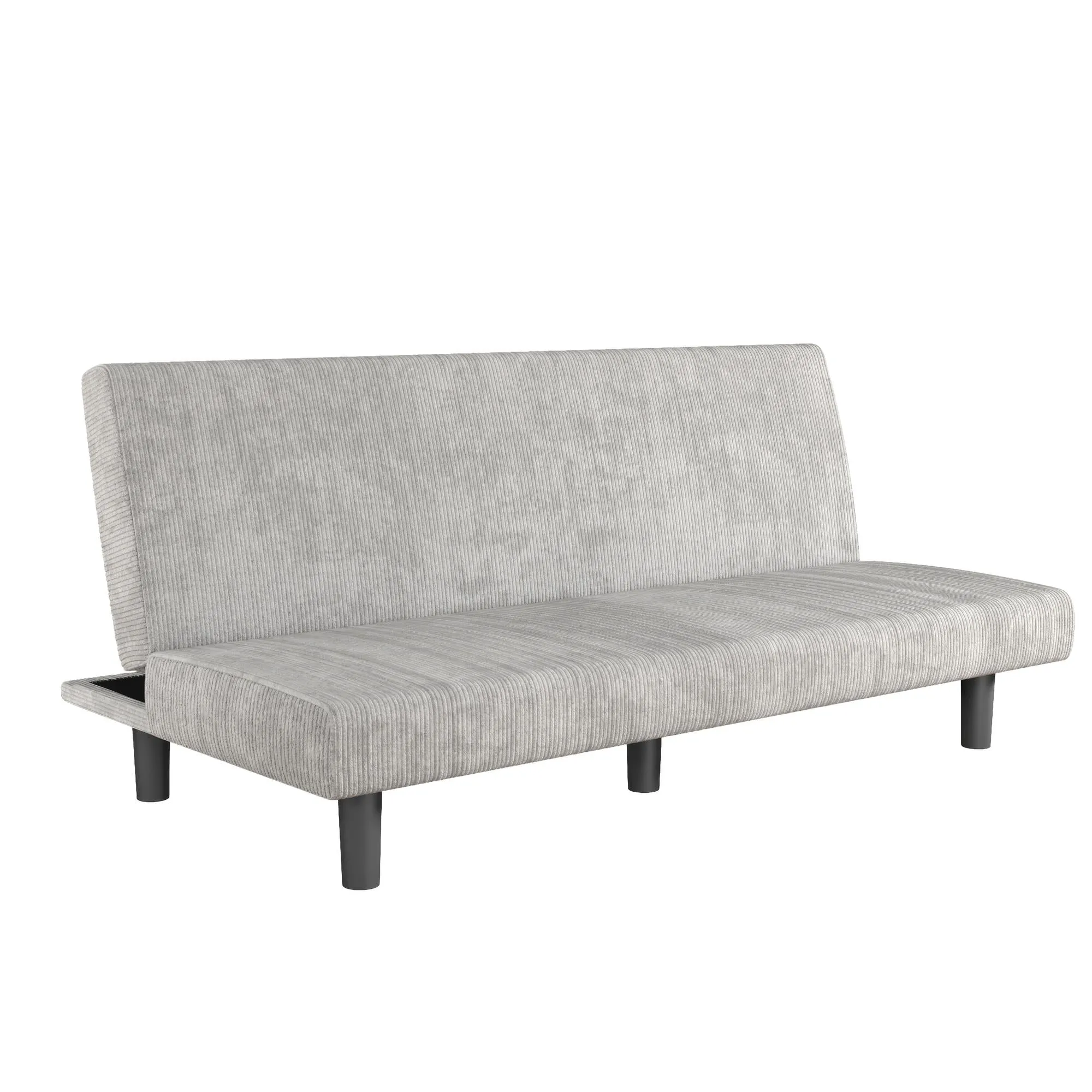 Kelra Armless Mid-Century Futon Sofa Bed