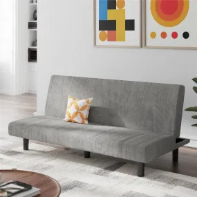 Kelra Armless Mid-Century Futon Sofa Bed