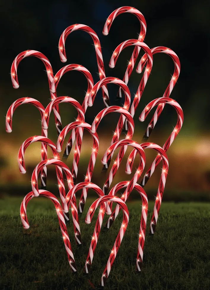 LED Candy Canes Path Poles (20pk)