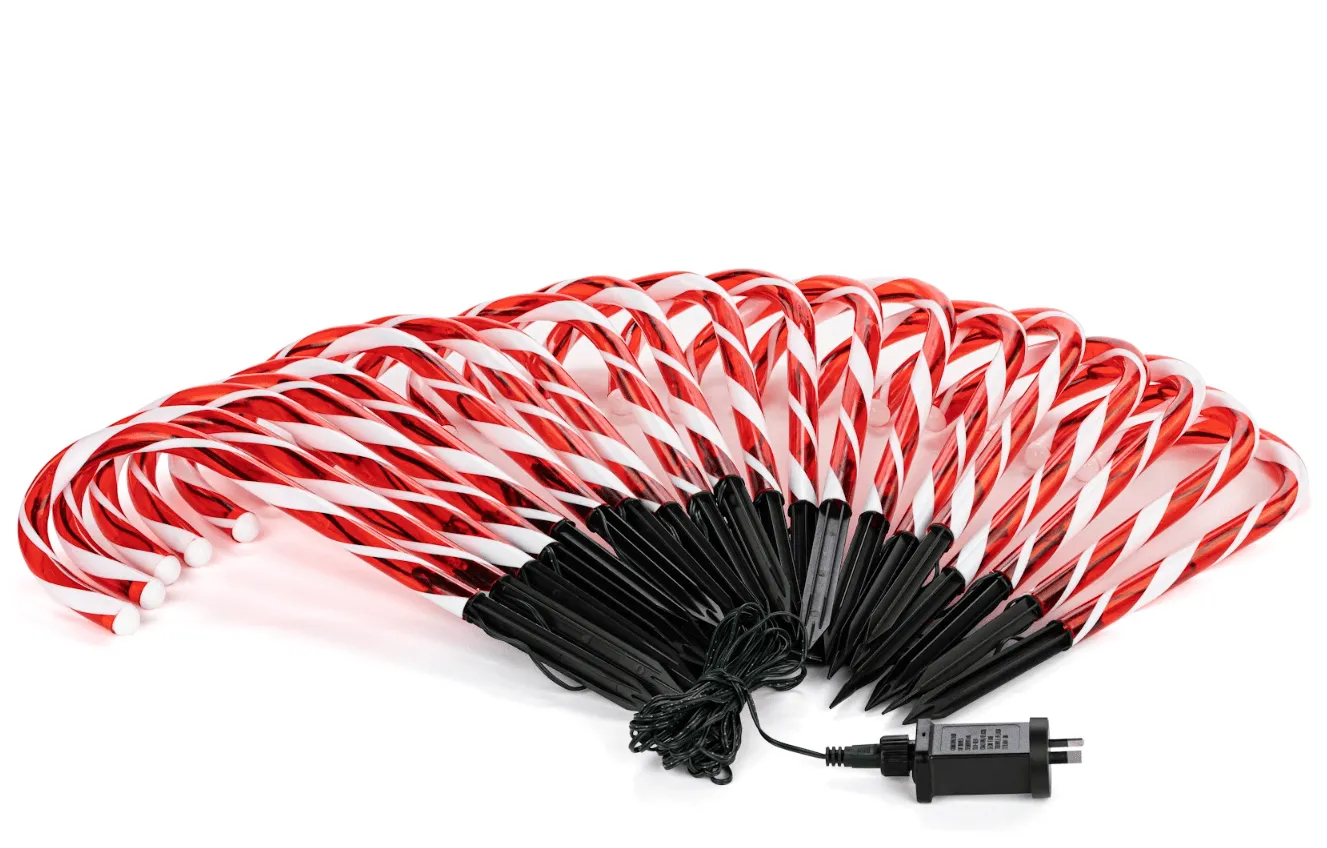 LED Candy Canes Path Poles (20pk)