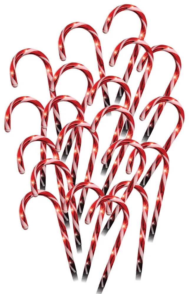 LED Candy Canes Path Poles (20pk)